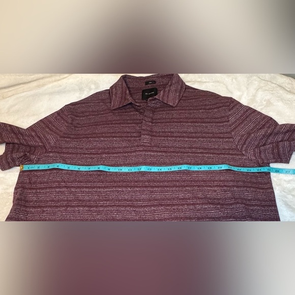 01.Algo Stitch Fix Mens Polo Shirt Size 2XL Maroon Striped Short Sleeve Classic - Picture 7 of 7